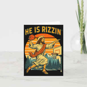Carte Il est ressuscité rizzin Pâques foi chrétienne jés