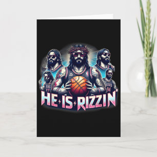 Carte Il est Rizzin Christian Jésus jouant au basket Ea