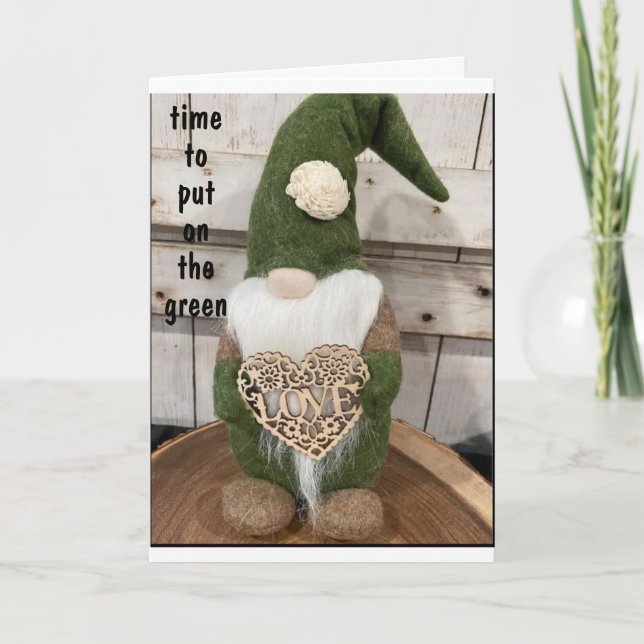 CARTE IL EST TEMPS DE "METTRE SUR LE VERT" & CÉLÉBRER ST (Devant)