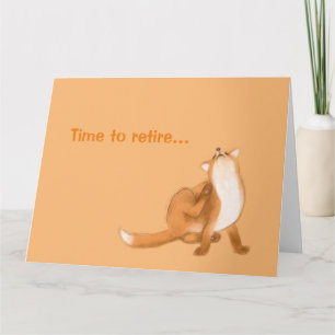 Carte Il est temps de retirer le dessin de renard à rayu