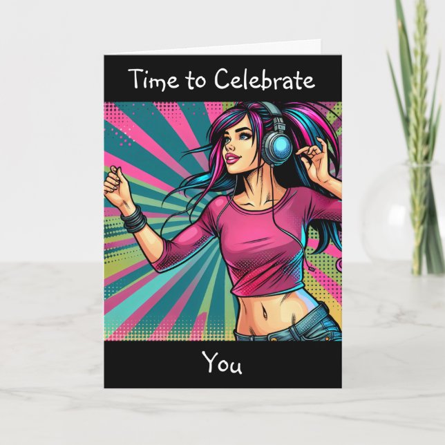Carte Il est temps de vous célébrer | Joyeux anniversair (Devant)