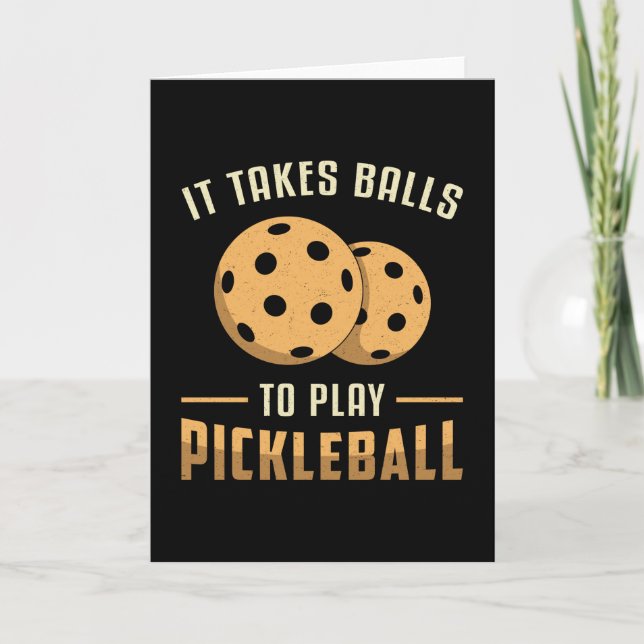 Carte Il Faut Des Ballons Pour Jouer Pickleball Player D (Devant)