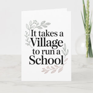 Carte Il faut tout un village pour diriger une école Cit