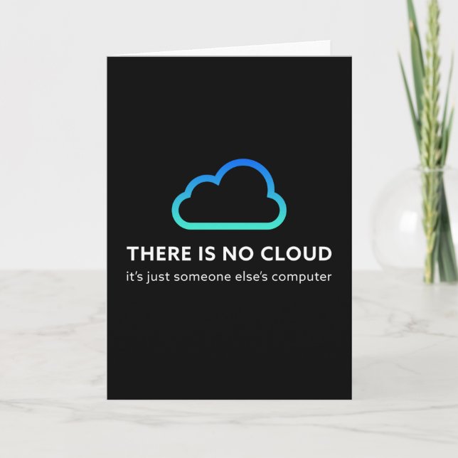 Carte Il n'y a pas de nuages. Drôle cadeau du programmeu (Devant)