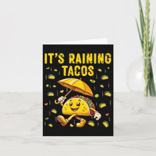 Carte Il pleut Tacos Amoureux Taco Amoureux Enfants Fill