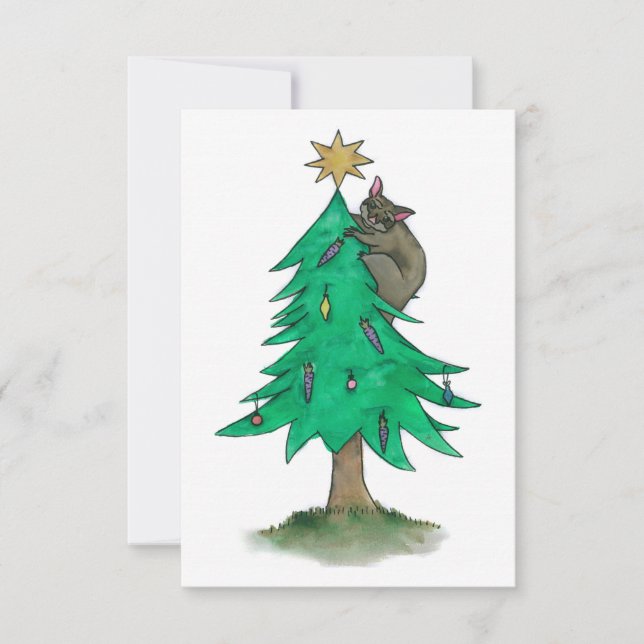 Carte Il y a un Possum dans l'arbre de Noël (Devant)