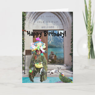 Carte Île d'amusement, joyeux anniversaire !