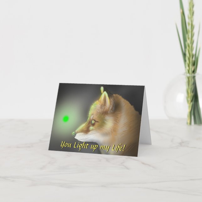 Carte illuminée "Vous illuminez ma vie" (Devant)