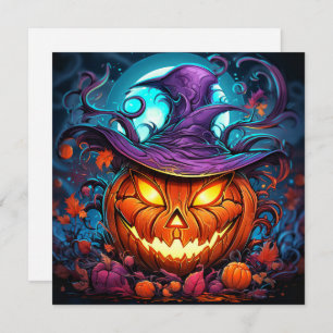 Carte Illuminer le Citrouille Happy Halloween