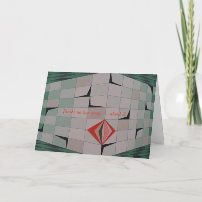 Carte Illusion optique géométrique Fête des pères (Devant)