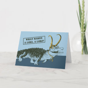 Carte Illustration Alligator Loki