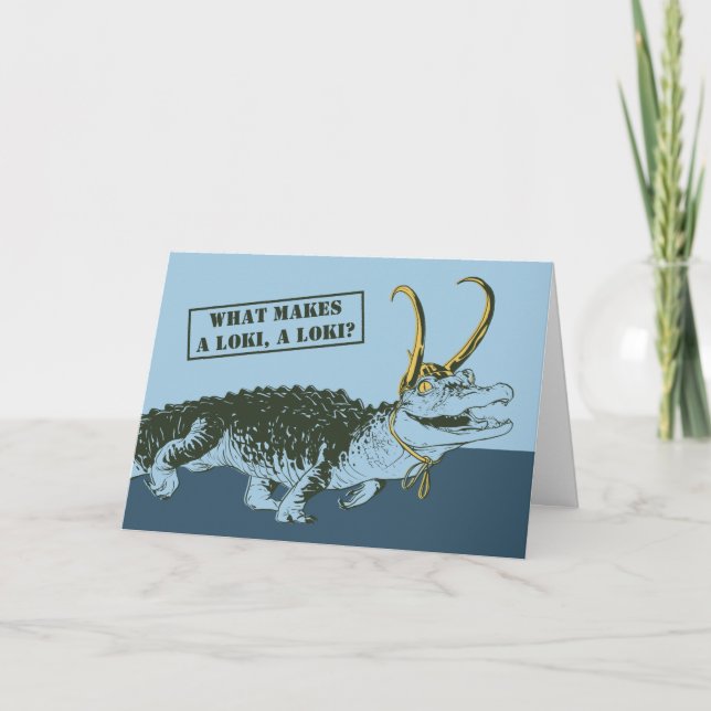 Carte Illustration Alligator Loki (Devant)
