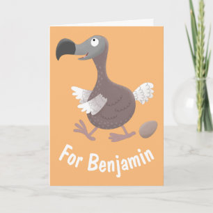 Carte Illustration amusante d'un oiseau de dodo