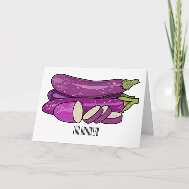 Carte Illustration d'aubergine (Devant)