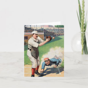 Carte Illustration de baseball vintage