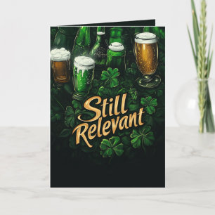 Carte Illustration de bière pour la Saint-Patrick et bon