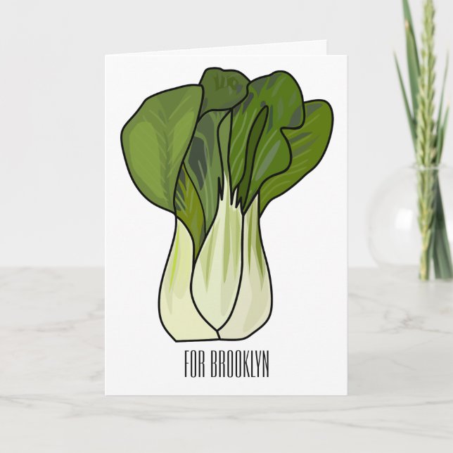 Carte Illustration de Bok choy (Devant)
