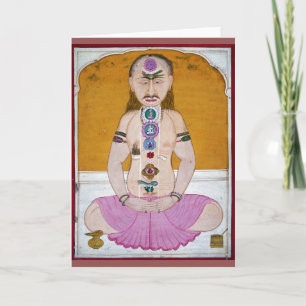 Carte Illustration de Chakra Yoga pour la méditation