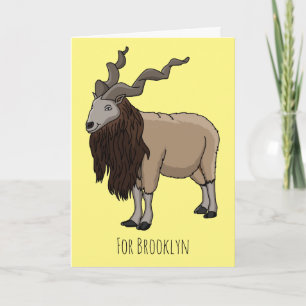 Carte Illustration de chèvre de Markhor