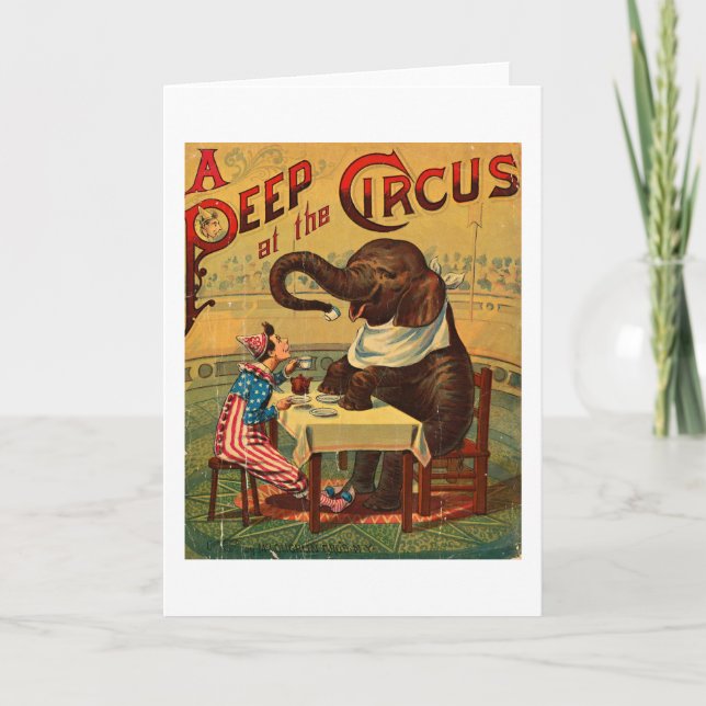 Carte Illustration de cirque vintage Art Antique (Devant)