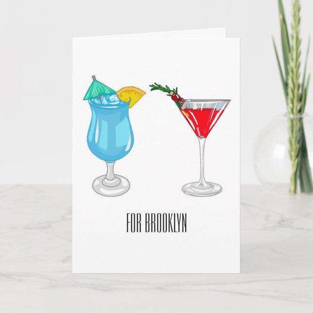 Carte Illustration de cocktail (Devant)