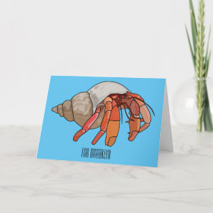 Carte Illustration de crabe ermite