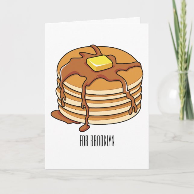 Carte Illustration de dessin animé de Pancake (Devant)