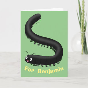Carte Illustration de dessin mignon millipede