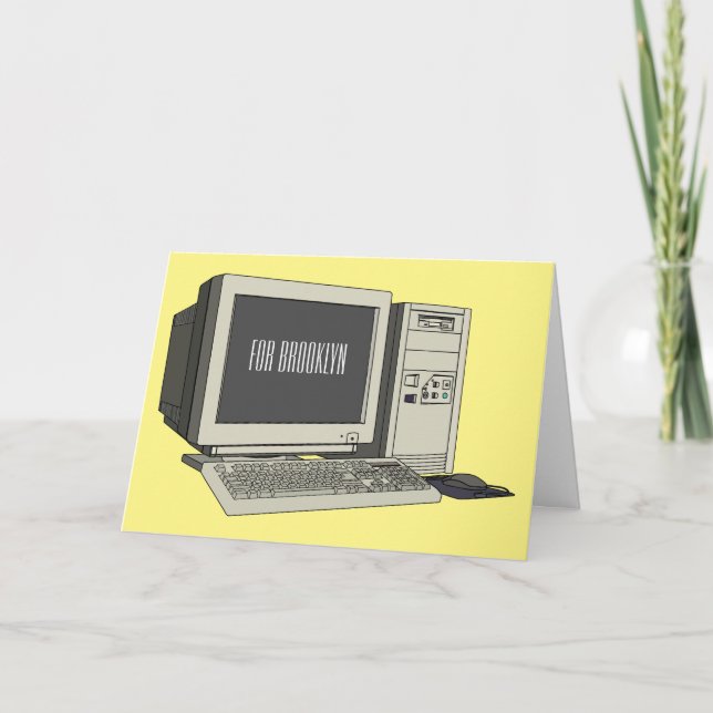 Carte Illustration de dessin sur ordinateur (Devant)