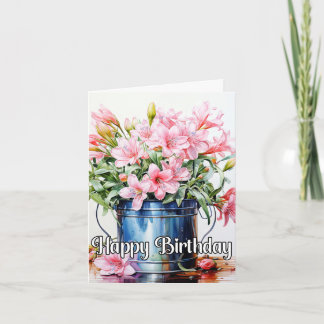 Carte Illustration de floraison de fleurs de lys