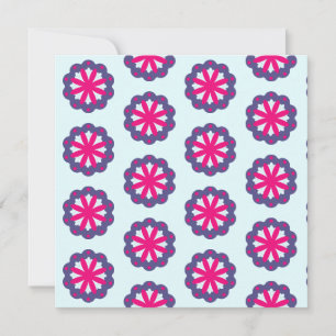 Carte Illustration de formes florales violettes et roses