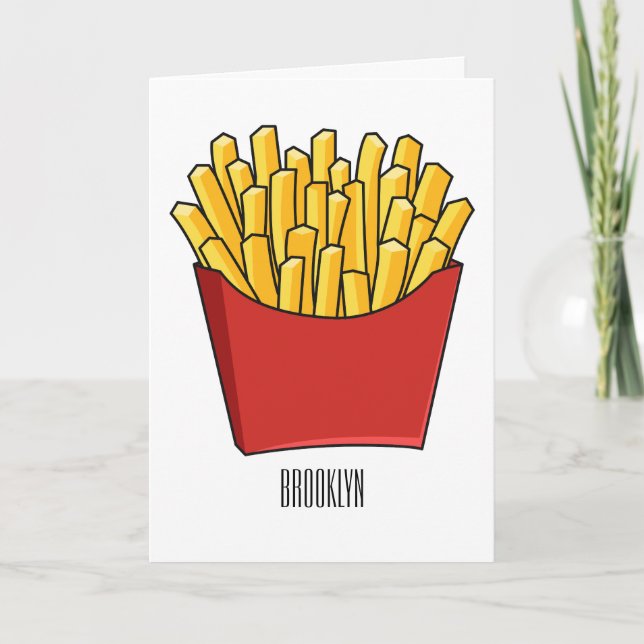 Carte Illustration de frites (Devant)