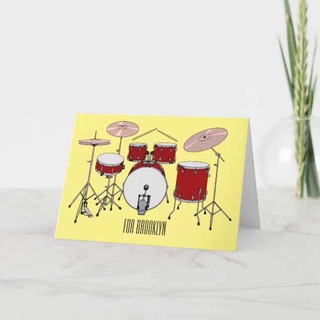 Carte Illustration de kit de batterie (Devant)
