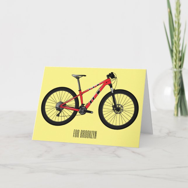 Carte Illustration de la bande dessinée de vélo (Devant)