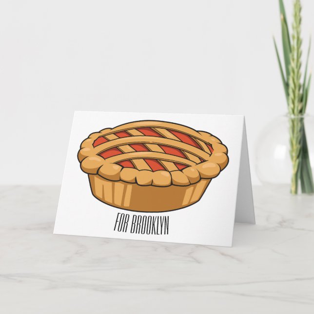 Carte Illustration de la caricature à tarte (Devant)