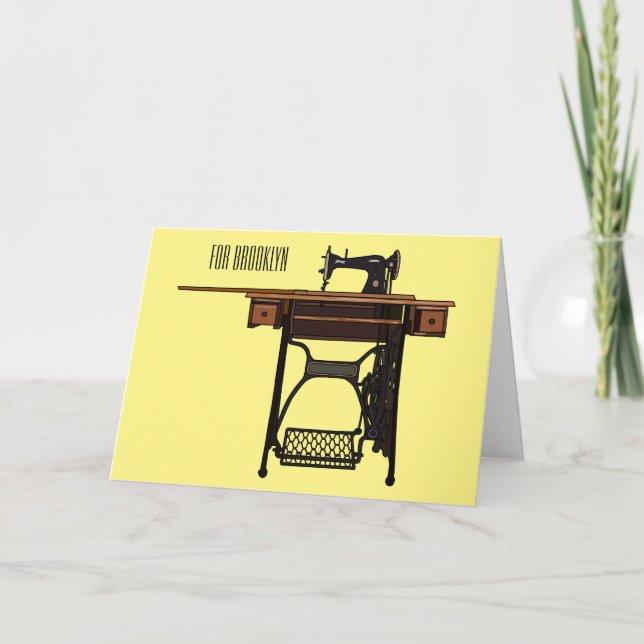 Carte Illustration de la machine à coudre (Devant)