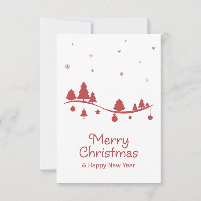 Carte Illustration de la saison de Noël en toute transpa (Devant)