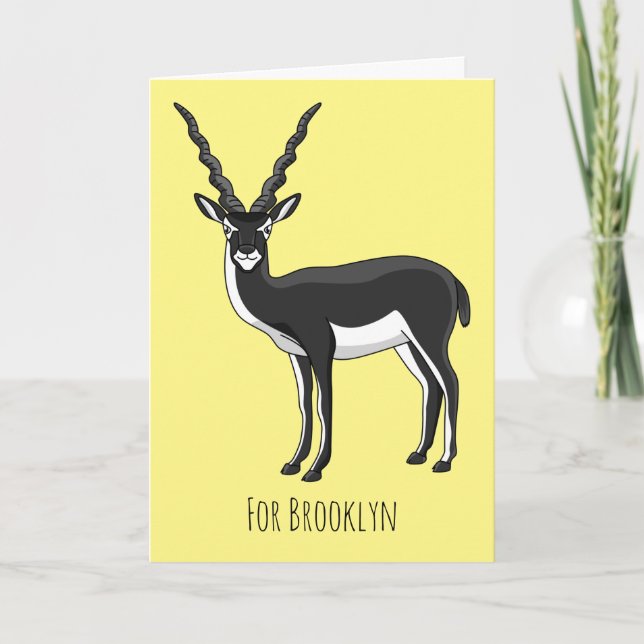Carte Illustration de l'antilope Blackbuck (Devant)