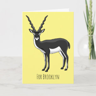 Carte Illustration de l'antilope Blackbuck