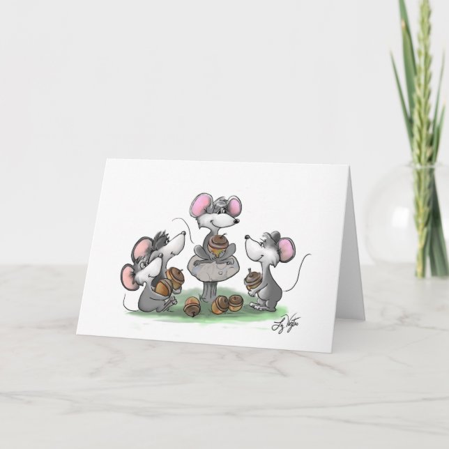 Carte Illustration de Mic, Mac et Moe pour la fête des p (Devant)