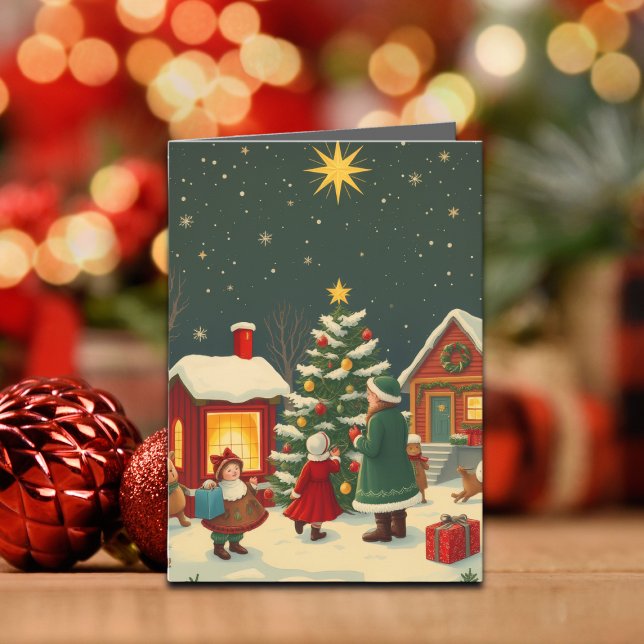 Carte Illustration de Noël Vintage (Créateur téléchargé)