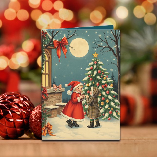 Carte Illustration de Noël Vintage (Créateur téléchargé)