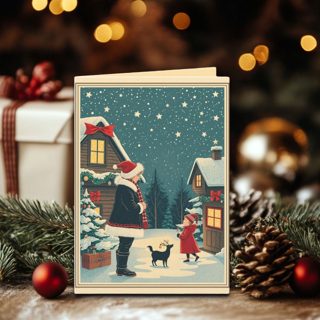 Carte Illustration de Noël Vintage (Créateur téléchargé)