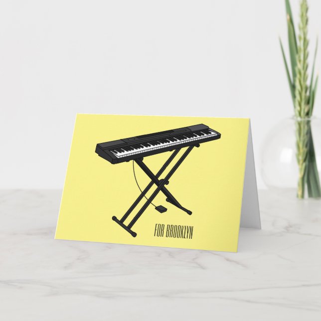 Carte Illustration de piano clavier (Devant)