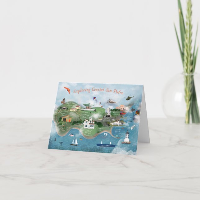 Carte Illustration de San Pedro sur la côte (Devant)