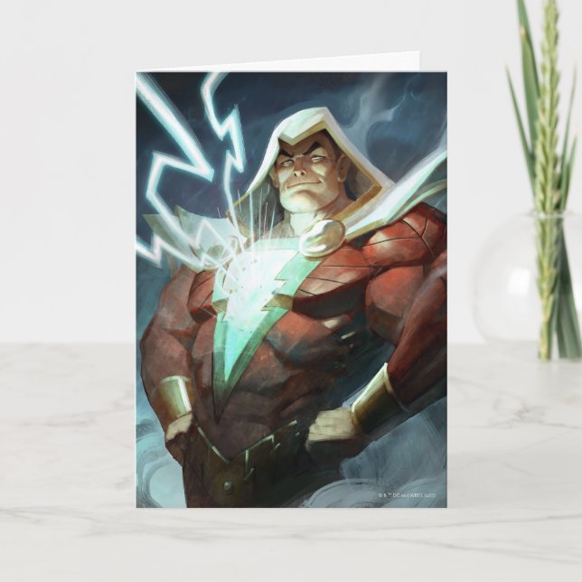 Carte Illustration de Shazam en crise infinie (Devant)