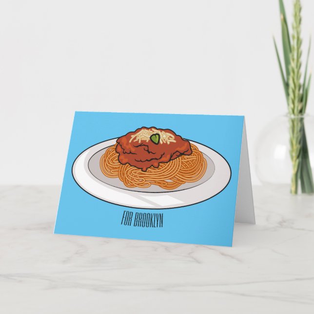 Carte Illustration de Spaghetti (Devant)