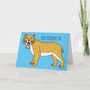 Carte Illustration de tigre à dents de sabre
