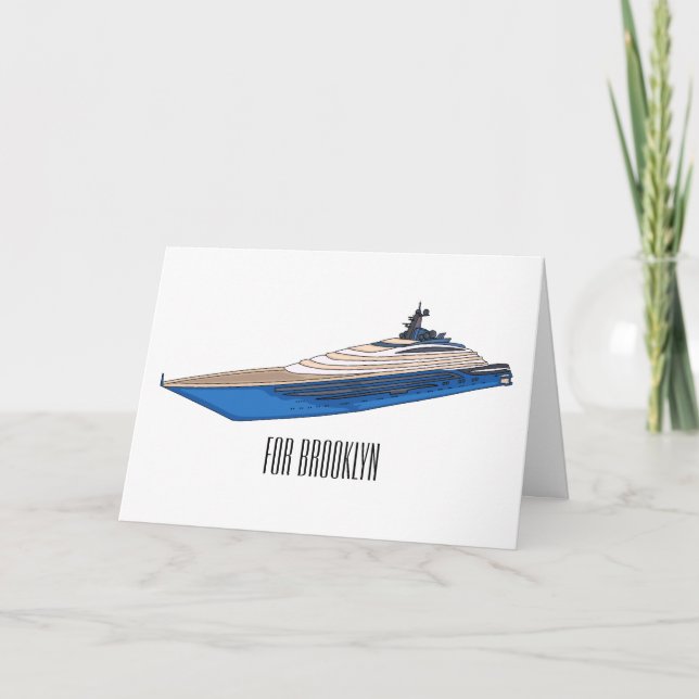 Carte Illustration de yacht (Devant)