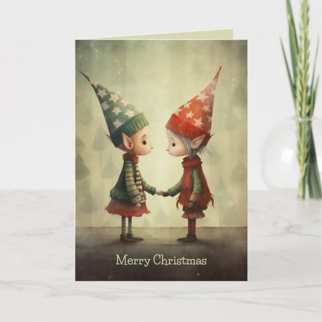 Carte Illustration des elfes mignons (Devant)